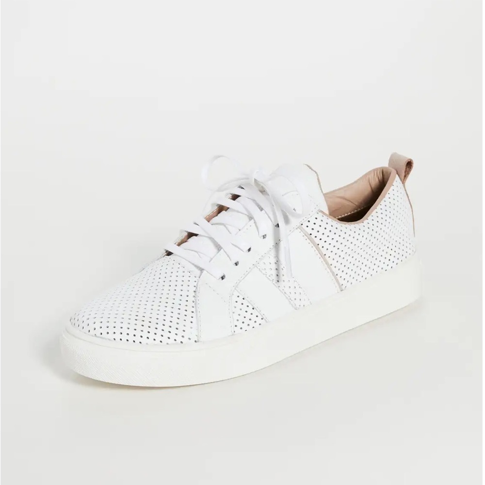 Kaanas Shoes Sneakers Leather Cotton & Leather lining Lace Up White, Blush 7